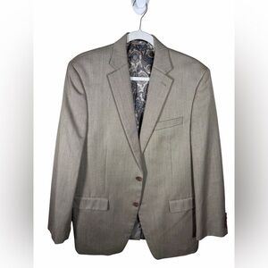 Lauren Ralph Lauren Tan Blazer with Paisley Lining